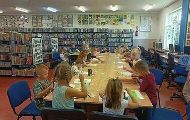 Dzień Kropki w naszej bibliotece klasy I 10