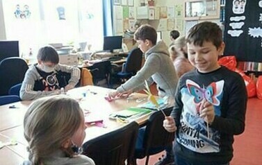 Zajęcia manualne z klasą III 7