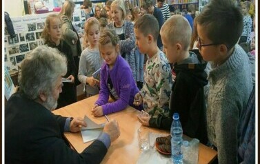 Zbigniew Kołba z wizytą w naszej bibliotece 4